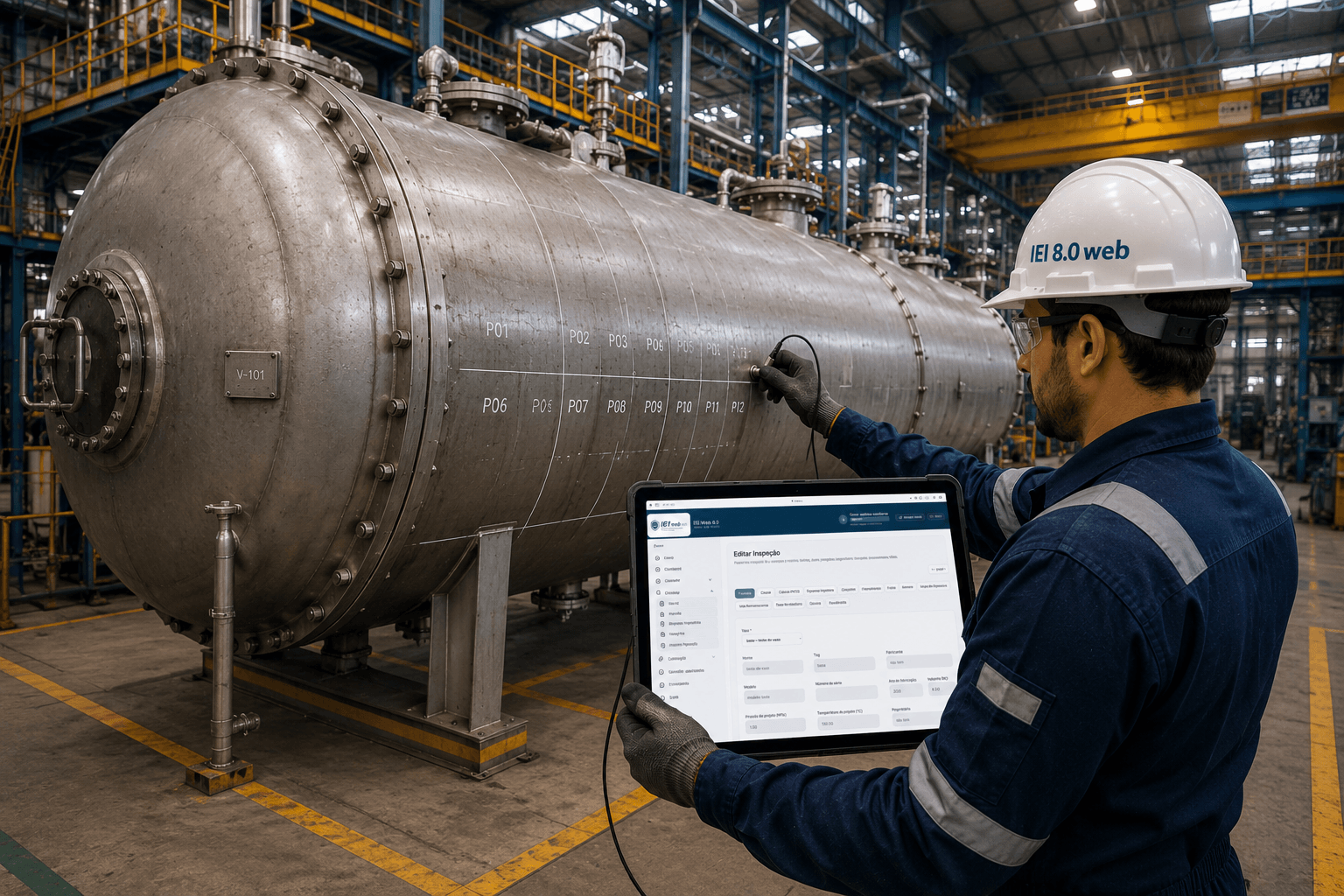 Dashboard IEI Web 8 — visão geral do sistema